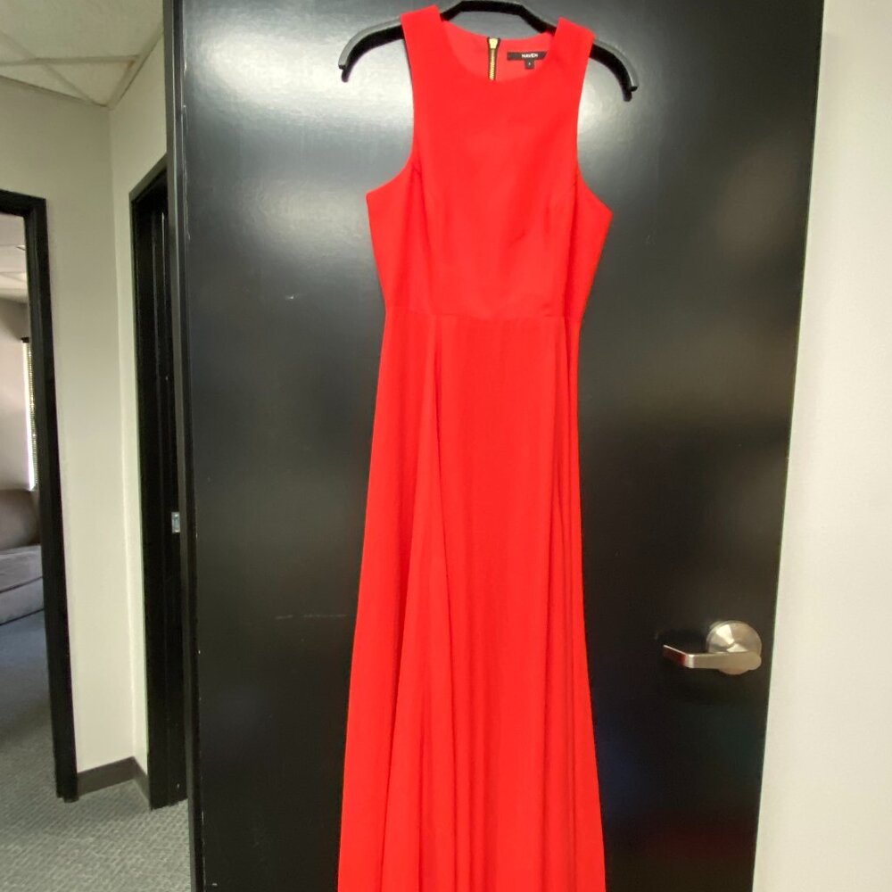 Naven Sleeveless Long Lined Red Dress Size 4